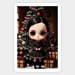 Wednesday Addams Christmas Sticker